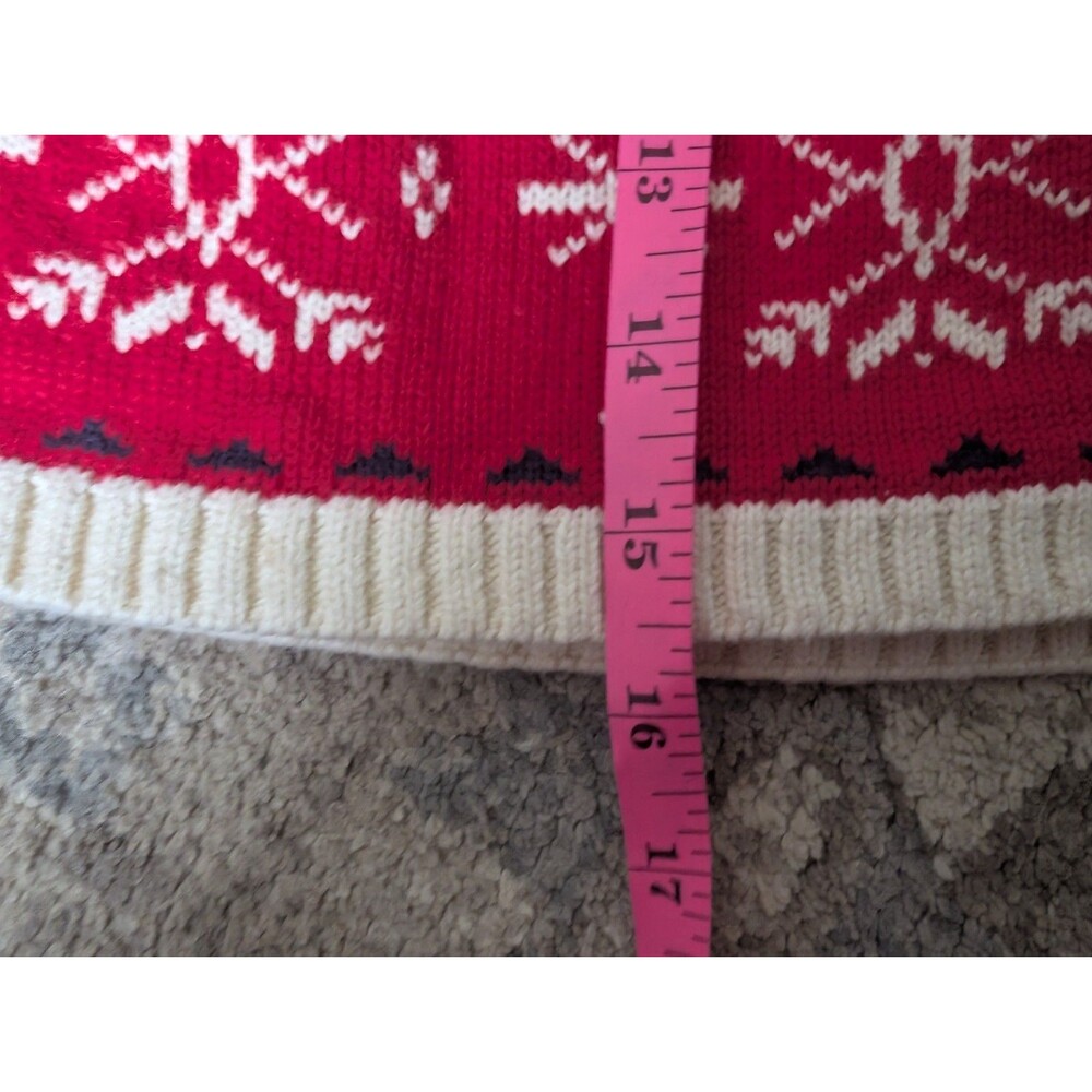 Hanna Andersson Baby Red Sweater Dress Fair Isle Size 6-12 Month Christmas Jumpe - Picture 4 of 7